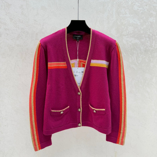 Chanel 2025 Cardigan Purple Wool 716294