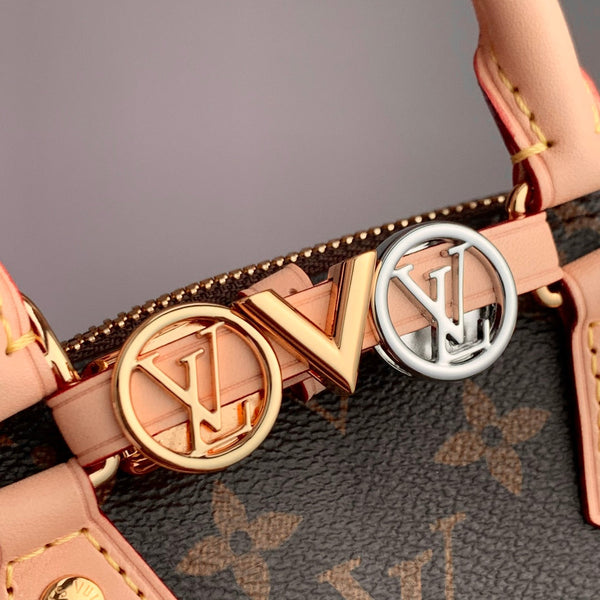 LV Alma Monogram Bag 19.5cm Brown Beige Leather Canvas 337560