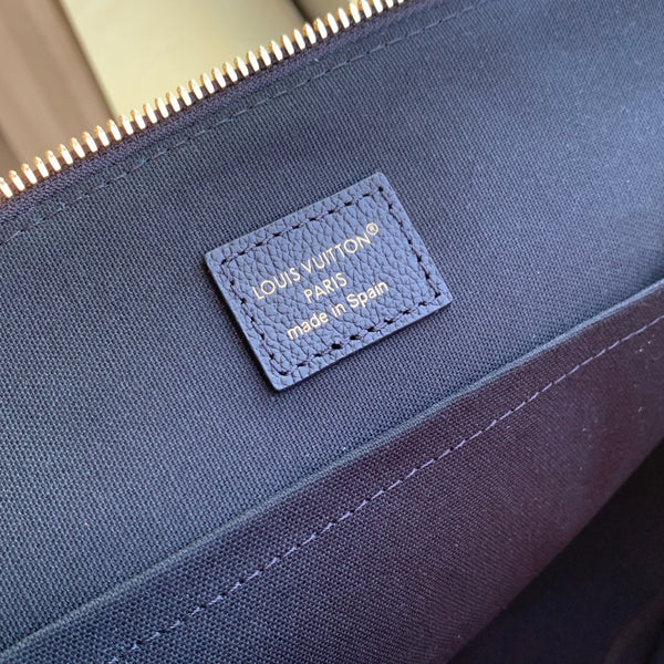LV 2025 Low Key Duffle Tote Bag 43 Black Calfskin 347098