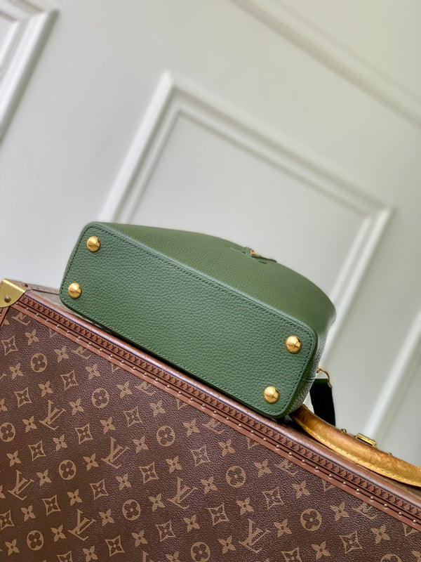 LV 2025 Capucine Bag Green Cowhide
