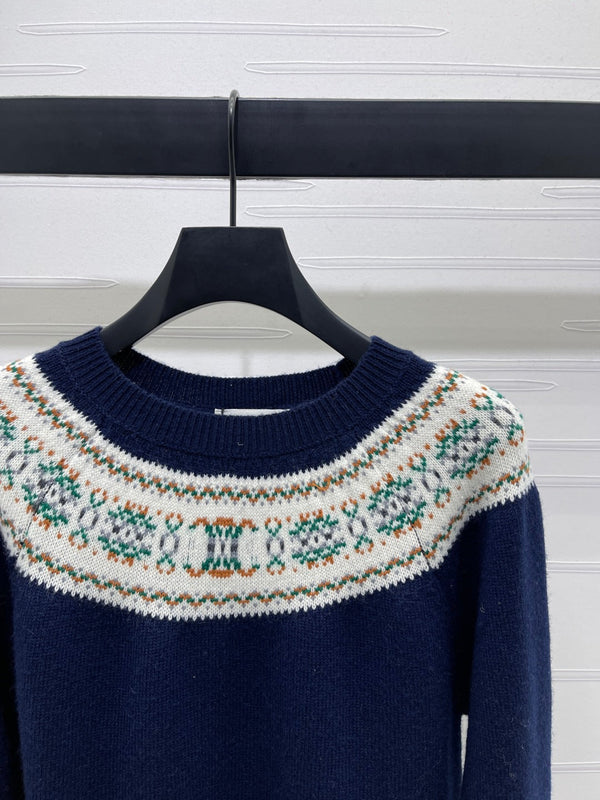 Celine 25 Patterned Sweater Cashmere 295598