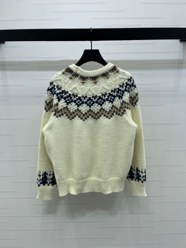 Chanel 2025 Sweater Cream Mix Colors Wool Nylon 319615