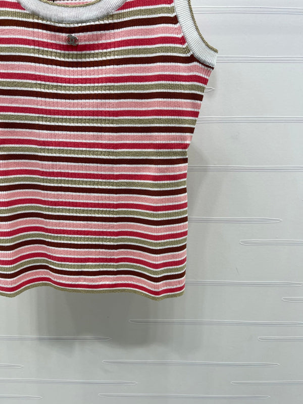 CC Sleeveless Striped Top Multicolor Tencel 351049