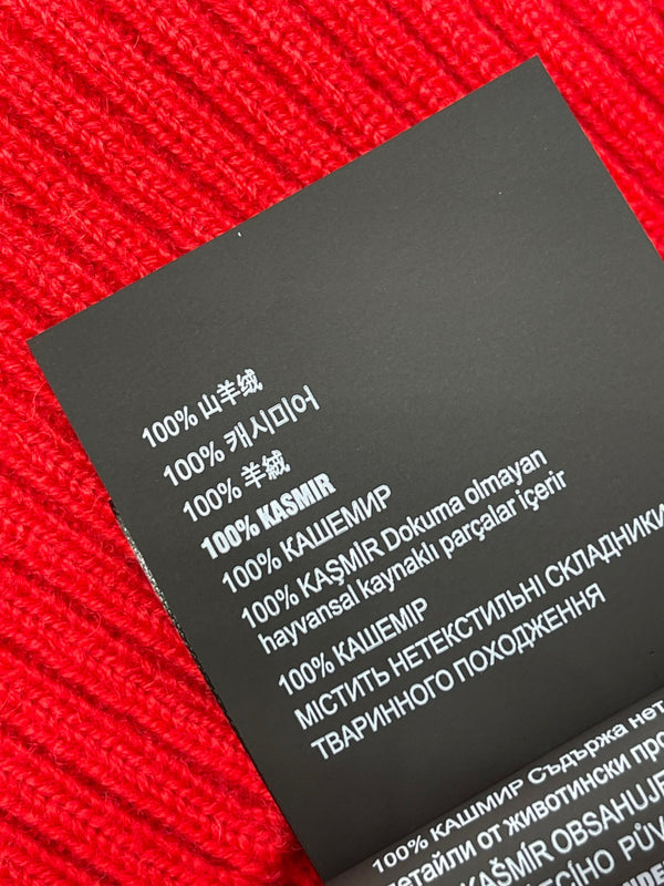 Miu Polo Half-Open Short-Sleeved Top Red Knit 343435