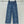 Chanel 2026 Crocodile-embossed High-waisted Jean Blue Cotton 363373