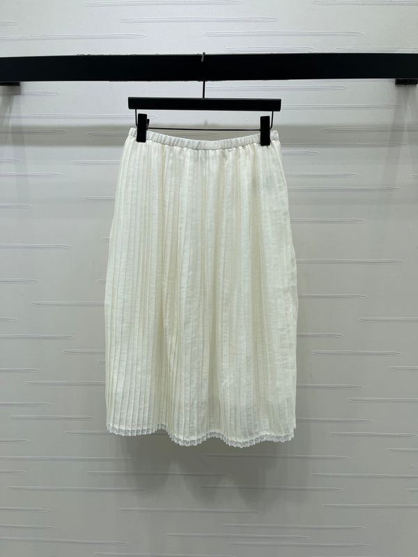 Miu Midi Skirt Cotton Nylon Silk 392682