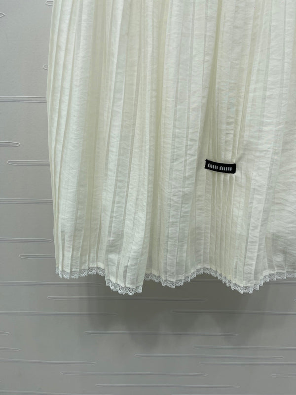 Miu Midi Skirt Cotton Nylon Silk 392682