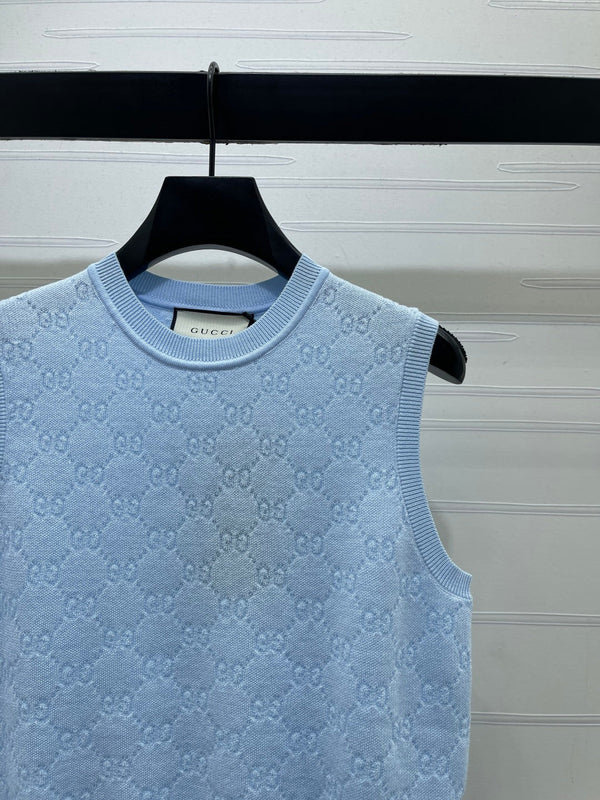 CD Collared Knit Vest Wool Acrylic Nylon Polyester 397479