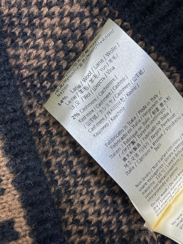 FF 26s Jacquard Crew Neck Knit Cardigan 423890