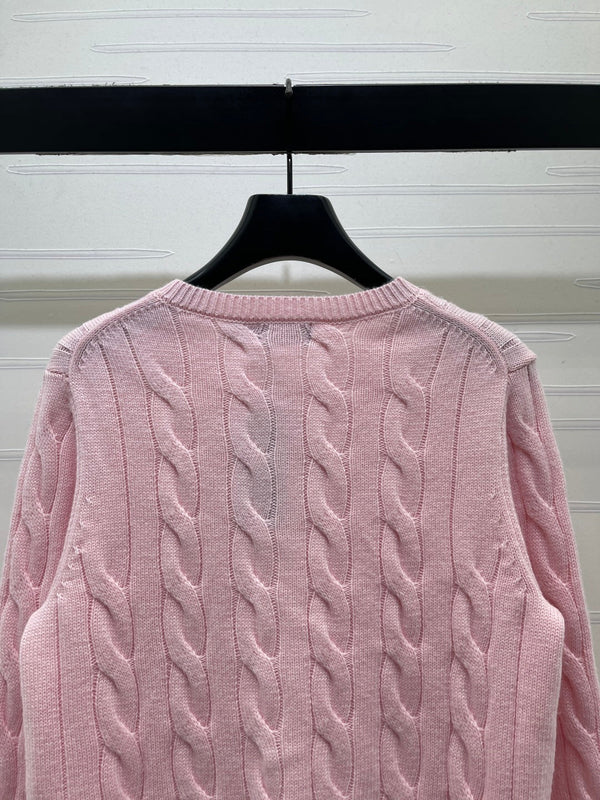 Ralph Lauren 26s Knit Crew Neck Long-Sleeve Cardigan Wool 423869