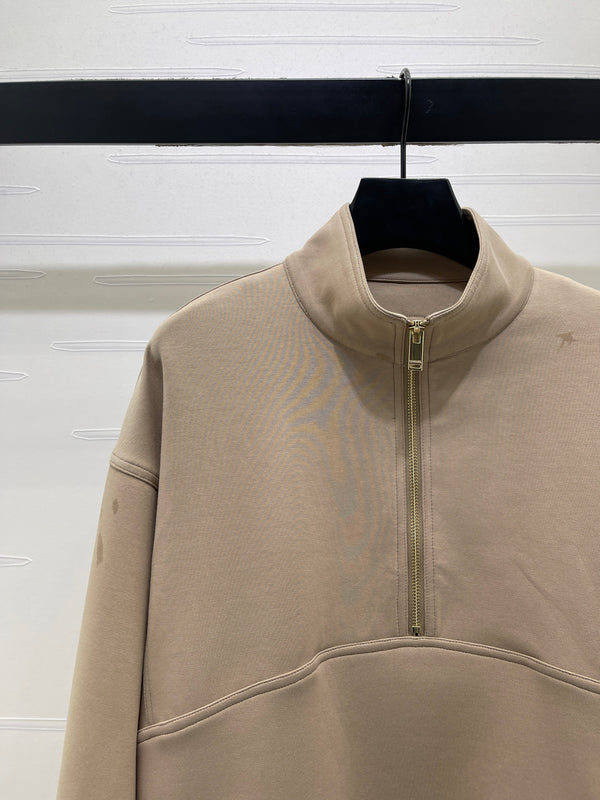 CC 26s Half-Zip Sweatshirt Khaki Cotton 427245