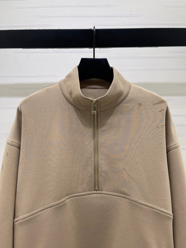 CC 26s Half-Zip Sweatshirt Khaki Cotton 427245