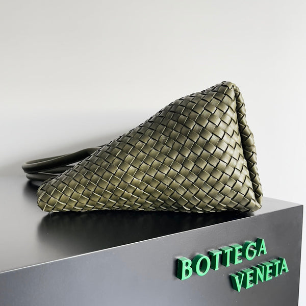 BV Large Cabat Bag 51cm Army Green Leather GHW