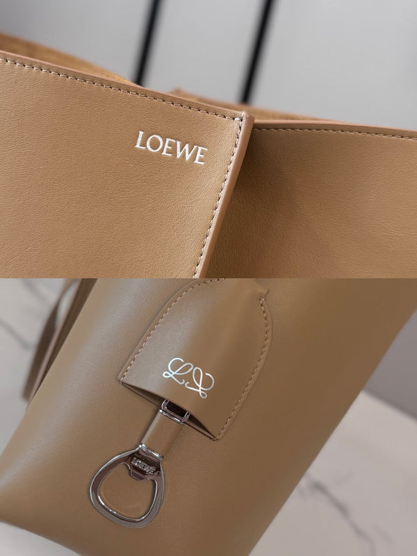 Loew Large Bilbao Bucket Brown Smooth Calfskin 289322