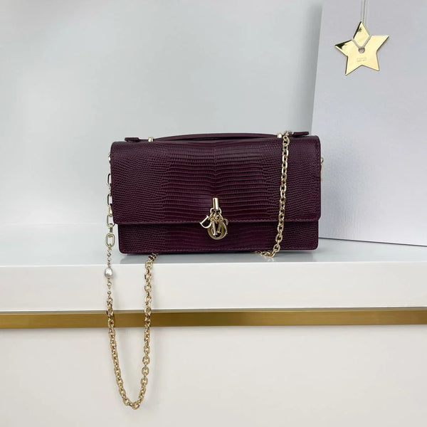 CD 2026 Pearl Clutch Bag 21cm Leather