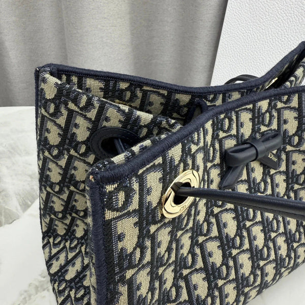 CD 2026 Promenade Bag 27cm Canvas Suede Leather
