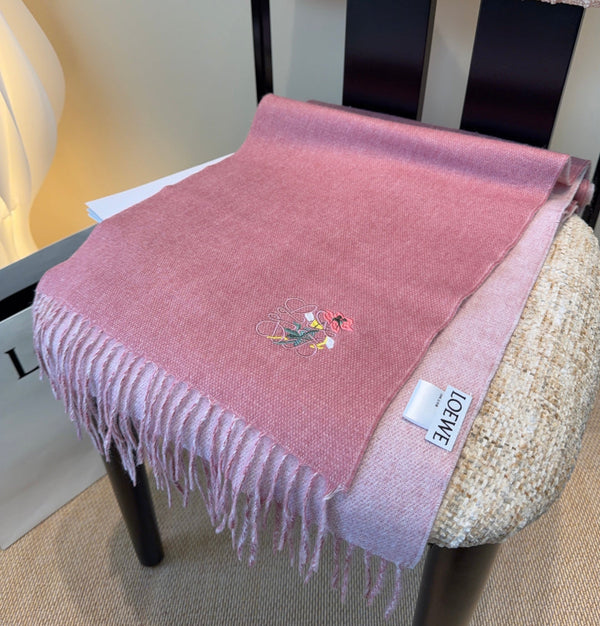 Loewe Scarf 180CM Dark Pink Cashmere 969474