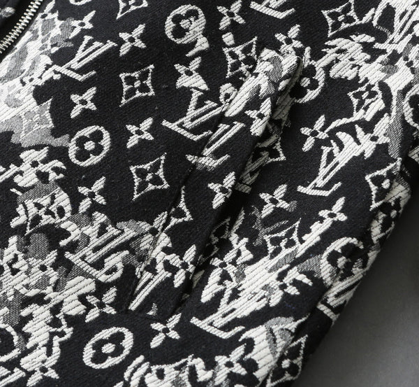 LV SHIRT JACKET IN BLACK MIX WHITE MONOGRAM JACQUARD FABRIC 238989