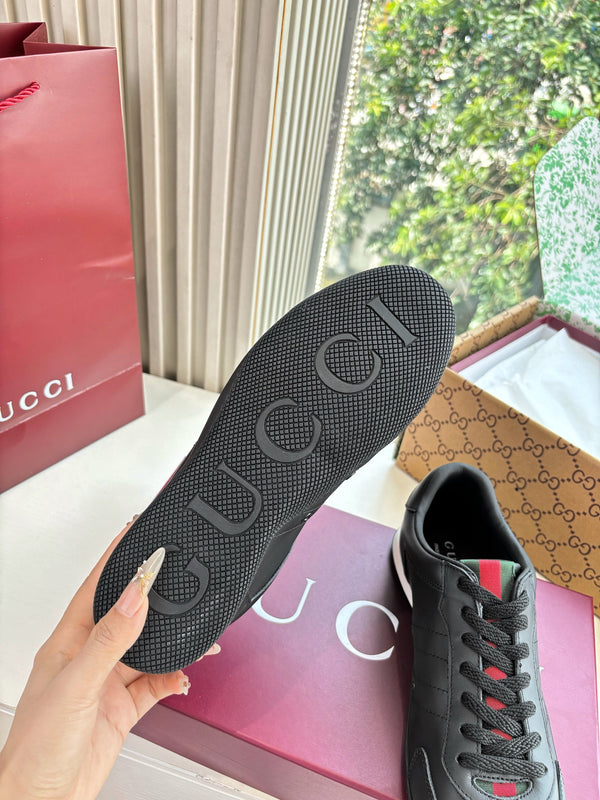 Gucci Shift Damensneaker Varianten Schwarzes Black Leder 506842