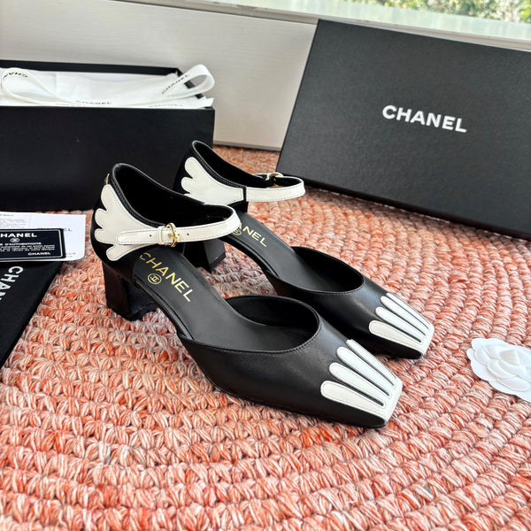 CC 26s Mary Jane Slingback Black Sheepskin 648193