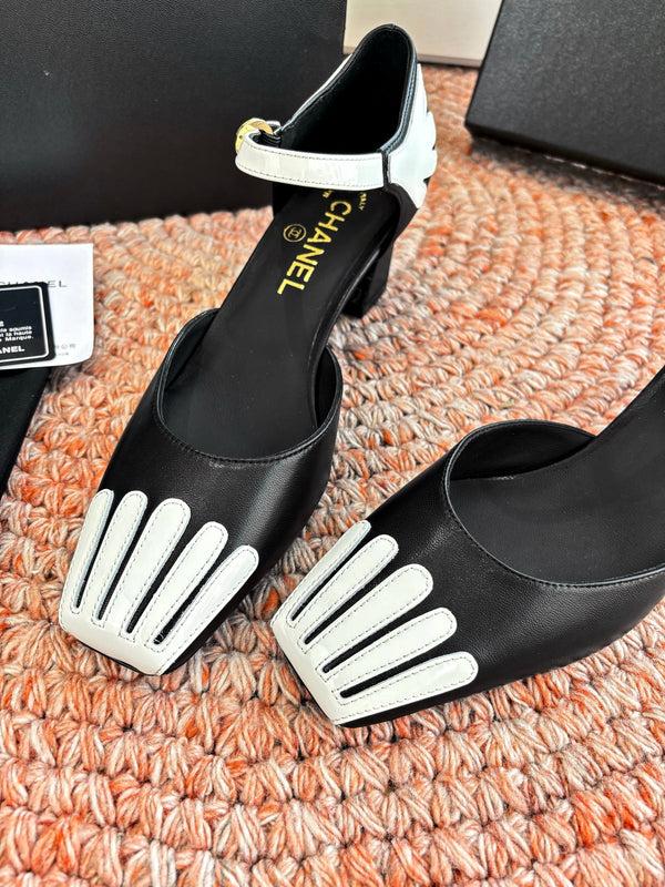 CC 26s Mary Jane Slingback Black Sheepskin 648193