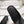 MM High-Heeled Flip-Flops Black Cowhide 896512