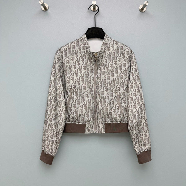 CD Oblique Bomber Jacquard Pattern Polyester 366998