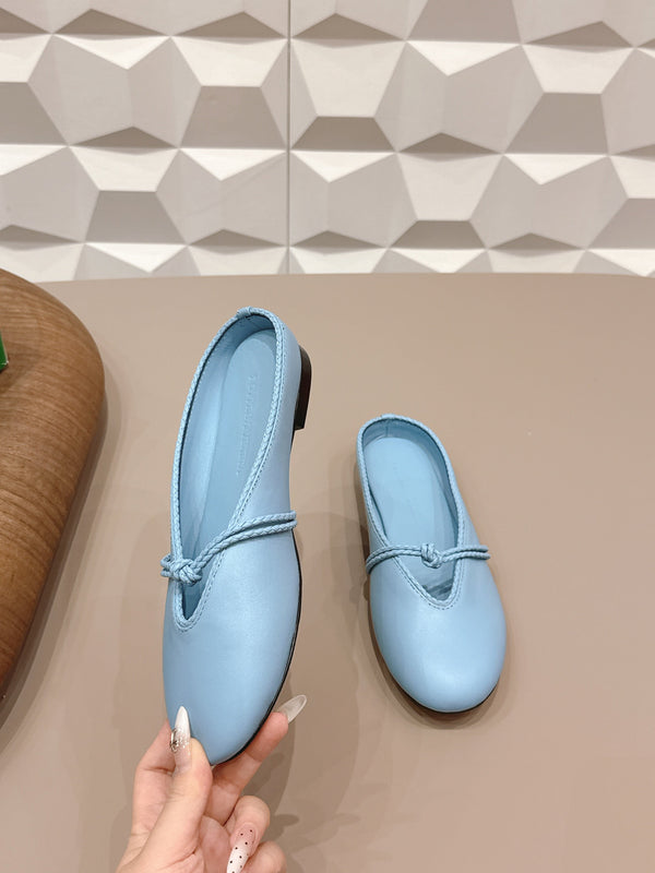 BV Rosa Mary-Jane Ballerina Light Blue Lambskin 613307