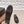 CC 26s Round-Toe Open-Back Flats Black Fabric Leather 613254
