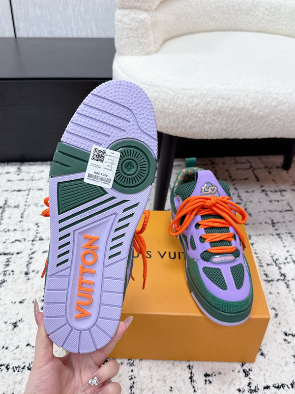 LV Skate Sneaker Violet Green Calf Leather/Mesh 617321