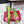 RV Rose Vivier Flower Slingback Flat Pink Green Satin 617284
