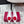 RV Rose Vivier Flower Slingback Flat White Red Satin 617288
