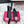 RV Rose Vivier Flower Slingback Flat Black Pink Satin 617289