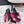 RV Rose Vivier Flower Pumps 10cm Pink Black Satin 617291