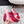RV Rose Vivier Flower Pumps 10cm Pink Red Satin 617294