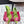 RV Rose Vivier Flower Pumps 10cm Pink Green Satin 617295