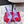 RV Rose Vivier Flower Pumps 10cm Red Purple Satin 617296