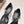 CC 26s Pointed-toe Slingback 9.5cm White Black Sheepskin 876257