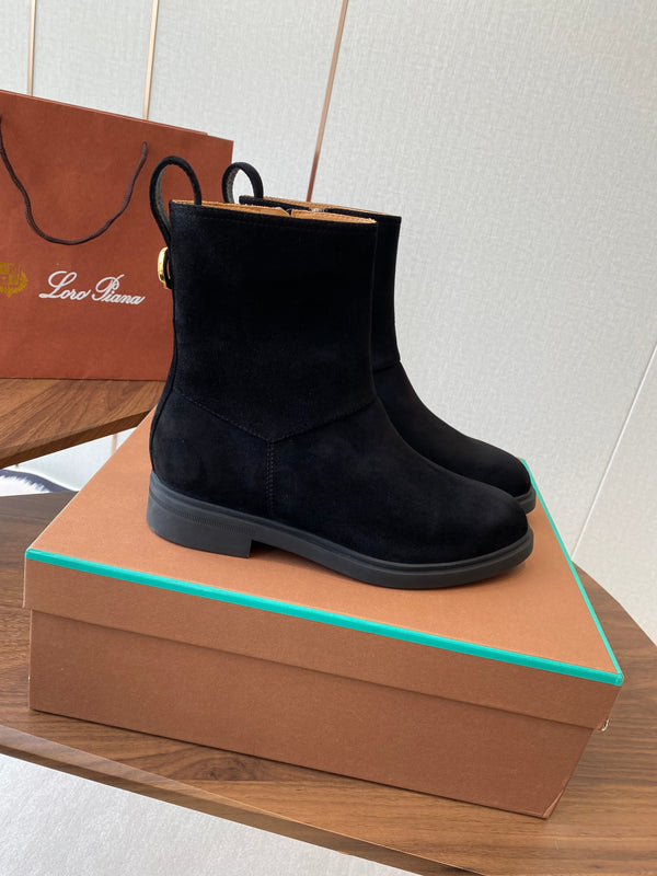LP latest short boots black suede 388107