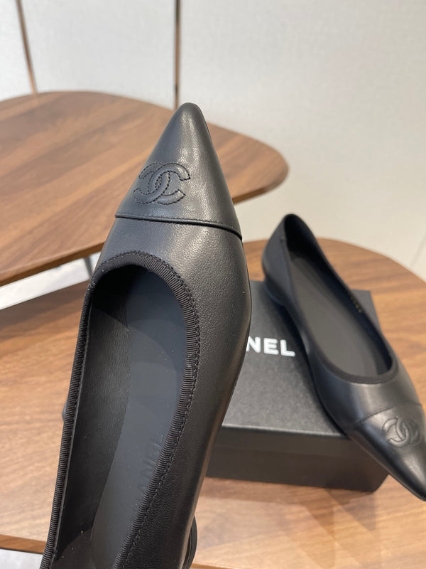 CC 26s Ballet Flats Black Lambskin 624238