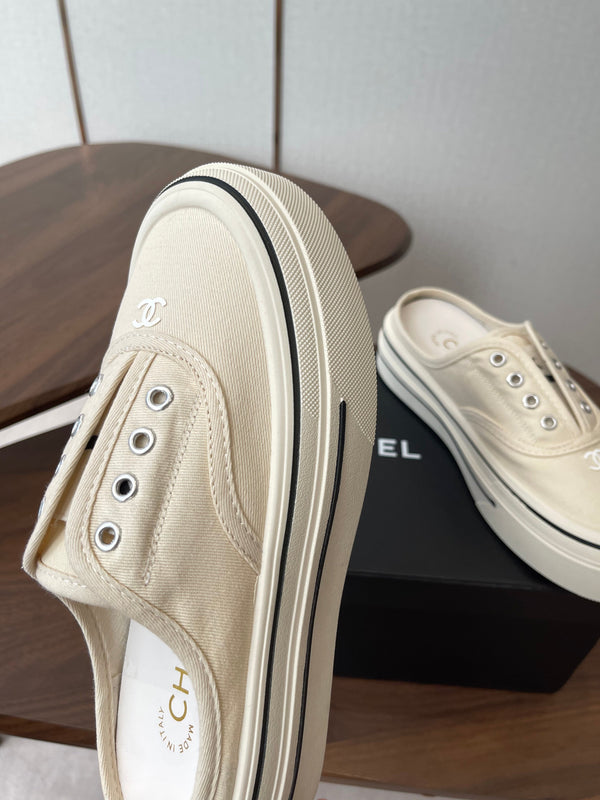 CC 26s Slip-On Platform Ivory Canvas 727466