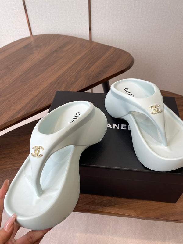 CC 26s Platform Flip-Flops Light Blue Rubber 727522