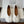 MM Split Toe Flat Heel White Textured Leather 890031