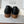 MM Split Toe Low Heel 3cm Black Textured Leather 890033