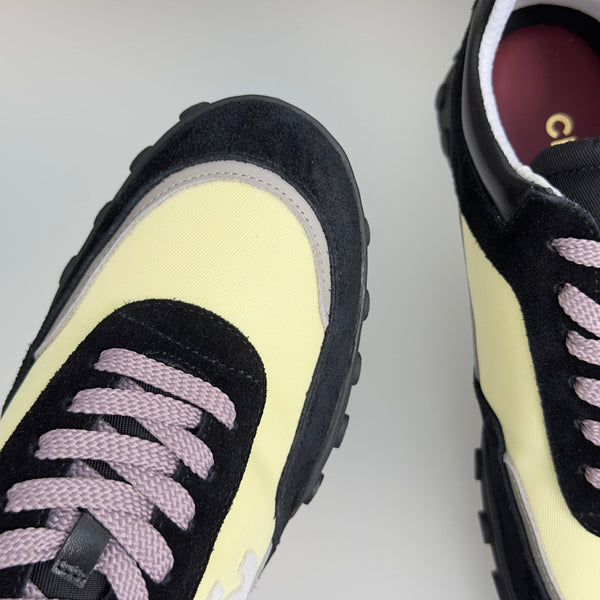 CC 26s Platform Casual Sneakers Black Yellow Suede Lambskin 962953