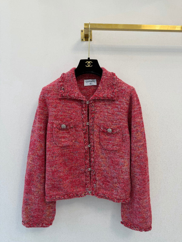 CC Braided Trim Knit Jacket Wool 423146