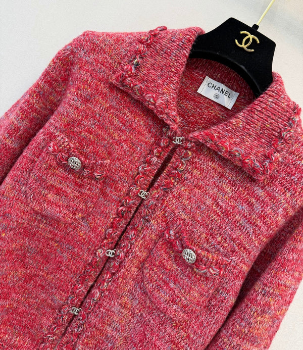 CC Braided Trim Knit Jacket Wool 423146