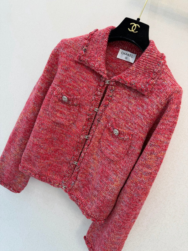 CC Braided Trim Knit Jacket Wool 423146