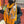 HM 25s Radiant Scarf 200cm Orange Brown Cashmere Silk 962395