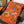 HM 25s Scarf 140cm Orange Colorful Cashmere Silk 962470